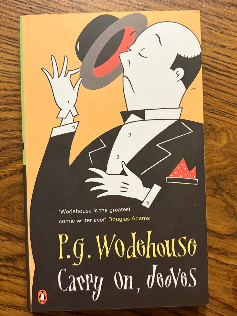 P.G. Wodehouse "Carry On, Jeeves" Paperback — Orange, Black, White